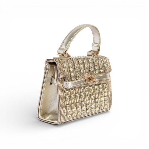 شنطة سهرة كرستال - ذهبي