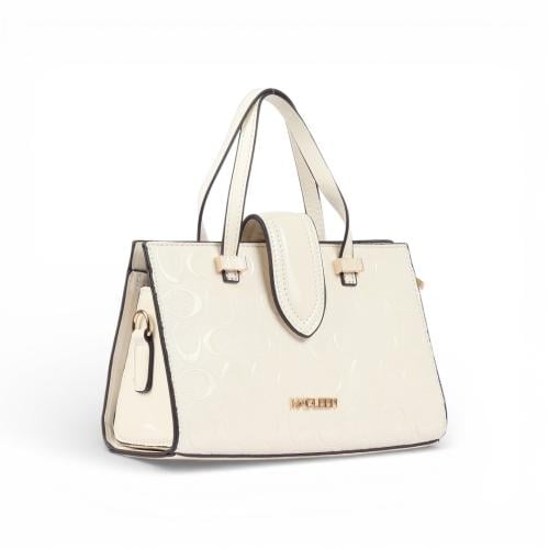 شنط جلد لمعة من مادلين لون يبيج فاتح