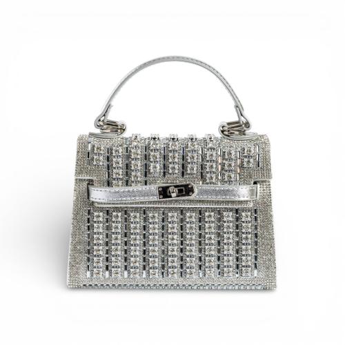 شنطة سهرة كرستال - فضي