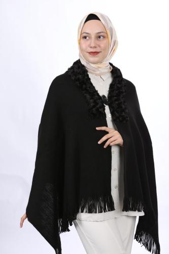 شال شتوي من مادلين - أسود
