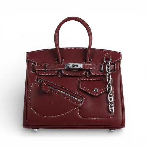 شنطة جلدية من مادلين - أحمر