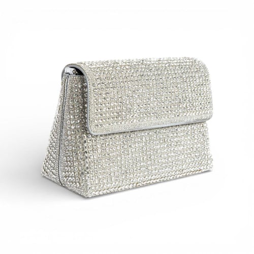 شنطة سهرة كرستال - فضي