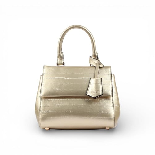 طقم نسائي حذاء كعب شوكة + شنطة جلد من مادلين - ذهب...