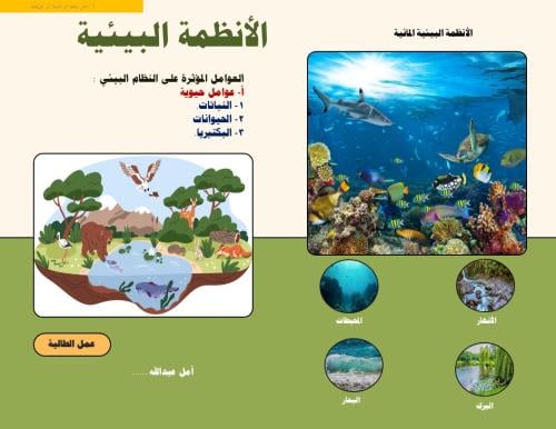 مطوية لدرس مقدمة في الأنظمة البيئية