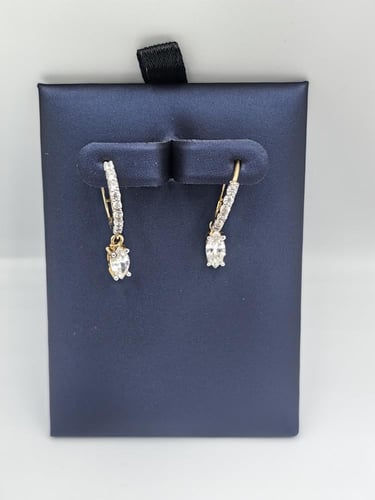 حلق فضه تنس دائري تصميم الماس