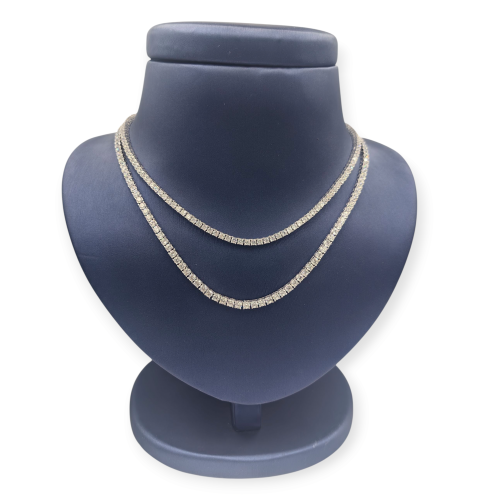 عقد فضه 925 تصميم الماس "تنس"