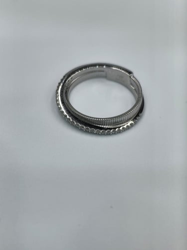 خاتم "العناق المزدوج" - فضة 925 بتصميم عصري