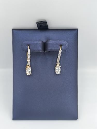 حلق فضه تنس دائري تصميم الماس