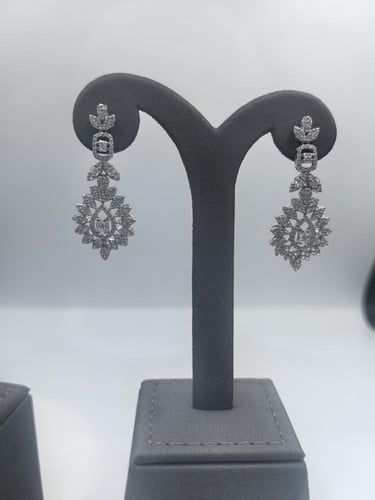 طقم مجوهرات فضة 925 مرصّع بالزركون الفاخر