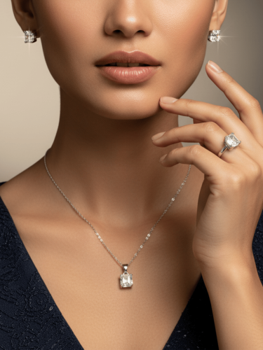 نصف طقم "السوليتر الملكي" من الفضة