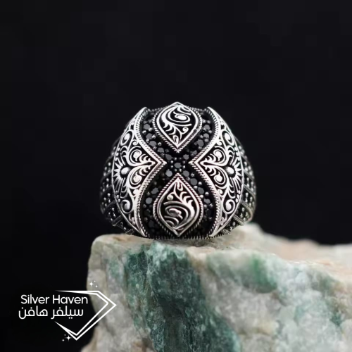 خاتم رجالي فضه استرليني