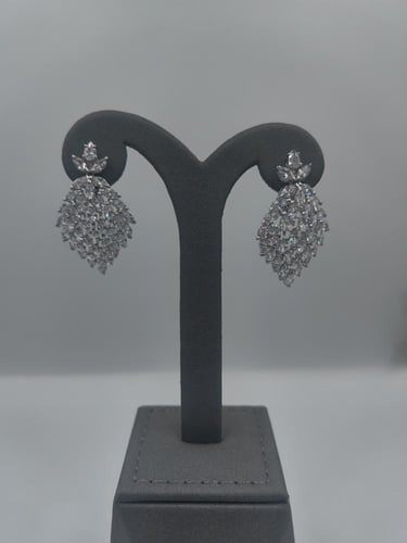 طقم مجوهرات فضة 925 مرصّع بالزركون