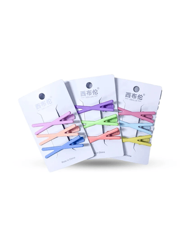 مشابك شعر ملونة بشكل حرف V – XIBULUN Hair Clips