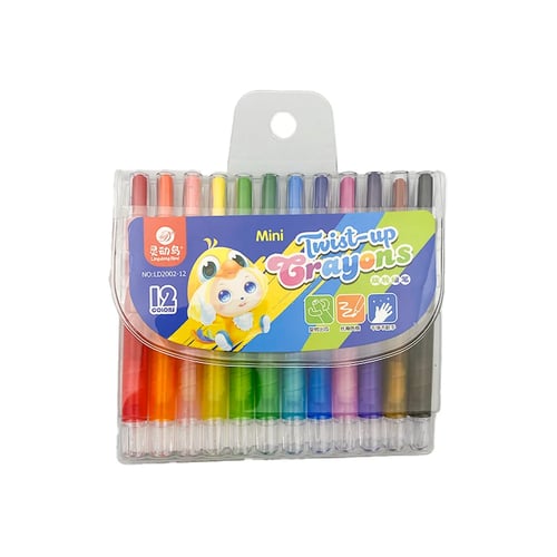 أقلام تلوين Mini Twist-up Crayons – علبة 12 لون قا...
