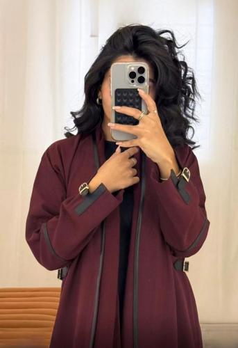 Ruby Leather Abayah