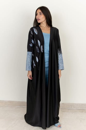 Denim Feather Abayah