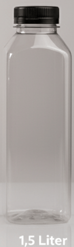 قارورة بلاستيكية مربعة مع غطاء (1.5 لتر) () (1 لتر...