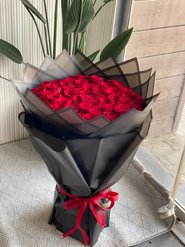 باقة جوري احمر 50