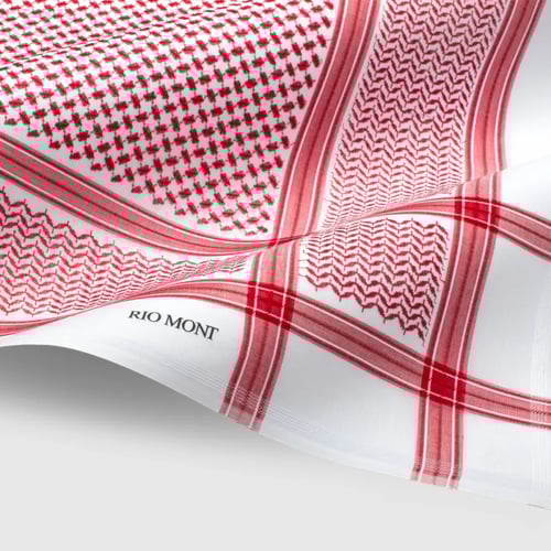 شماغ ريو مون أحمر مع محفظة كاربون فايبر هدية