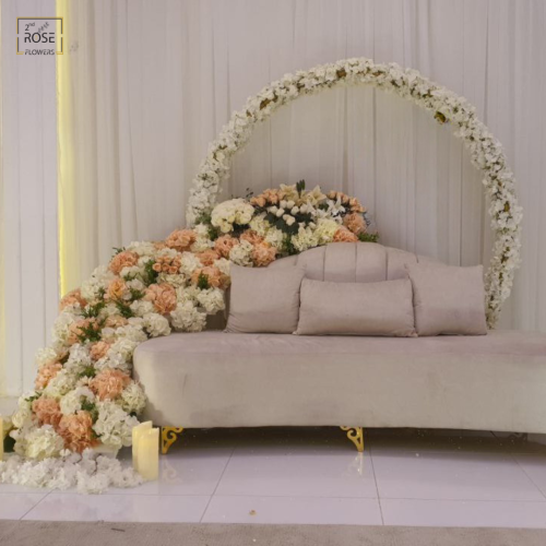 عرش زفاف ديزاين طوق و الشلال الصناعي