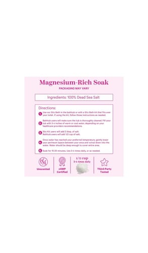 Pink Stork Postpartum Sitz Bath، وهو ملح استحمام ل...