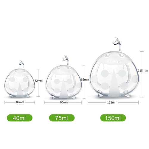 هاكا - مجمّعة الحليب الليدي بج السيليكون - 2 قطعة