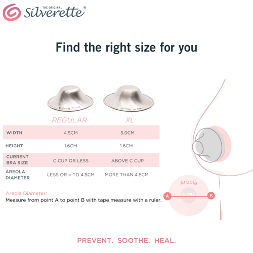 سيلفيريت - كاسات الفضة دروع فضة لحماية الثدي مع حل...