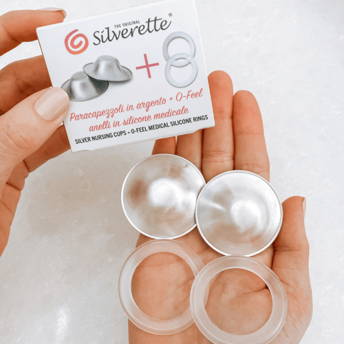 سيلفيريت - كاسات الفضة دروع فضة لحماية الثدي مع حل...