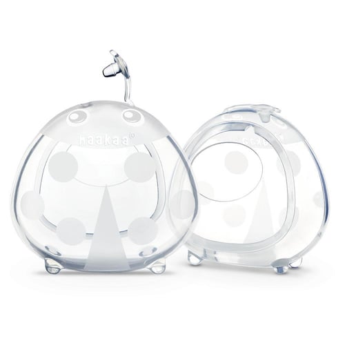 هاكا - مجمّعة الحليب الليدي بج السيليكون - 2 قطعة