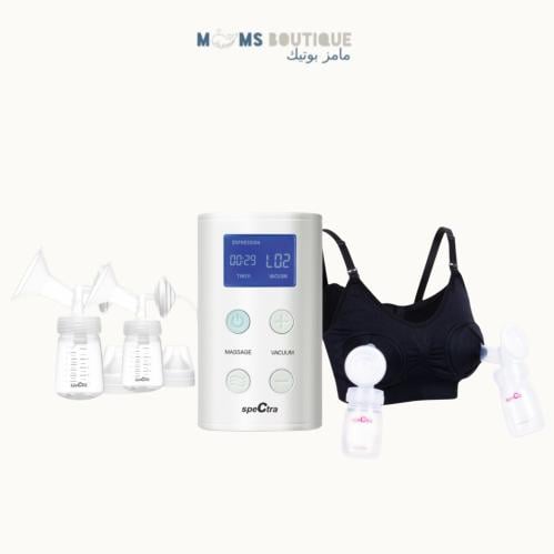 مضخة 9 بلس مع حمالة صدر لسحب الحليب و الرضاعة من س...