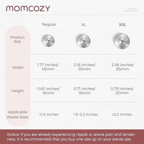 Momcozy – واقيات حلمة من الفضة النقية 999 للرضاعة...