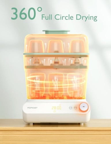 Momcozy – جهاز تعقيم وتجفيف الزجاجات بثلاث طبقات |...