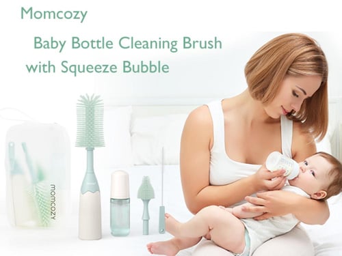 Momcozy – ممكوزي طقم فرشاة تنظيف زجاجات الأطفال –...
