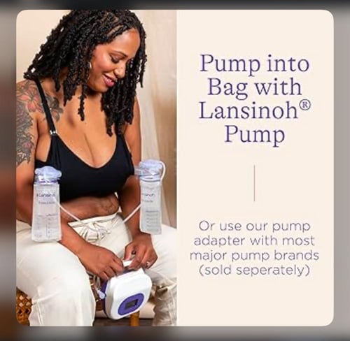 Lansinoh-(كرتون متضرر) لانسينوه أكياس تخزين الحليب...