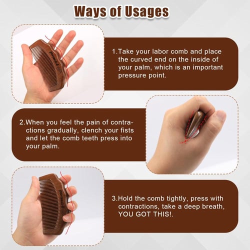 Birthing Comb مشط تخفيف ضغط طلق الولادة الطبيعية