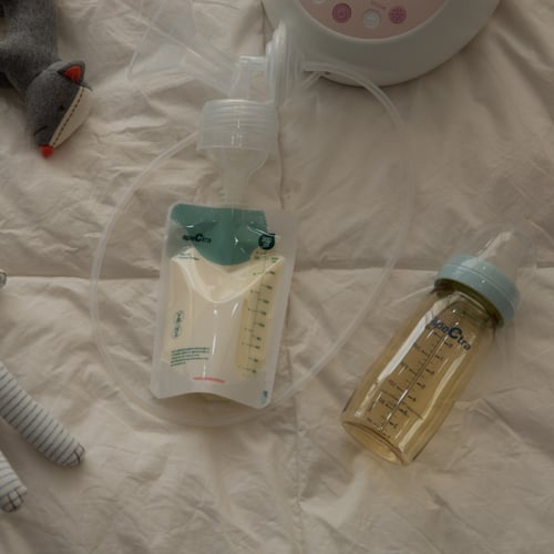 سبكترا- اكياس تخزين الحليب السهله مع موصل-10 اكياس