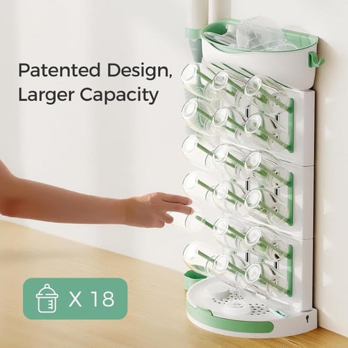 Momcozy – ممكوزي رف تجفيف زجاجات الأطفال بتصميم DI...