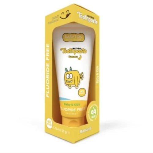 Babyton - فرشاة ومعجون أسنان الأطفال (خالٍ من الفل...