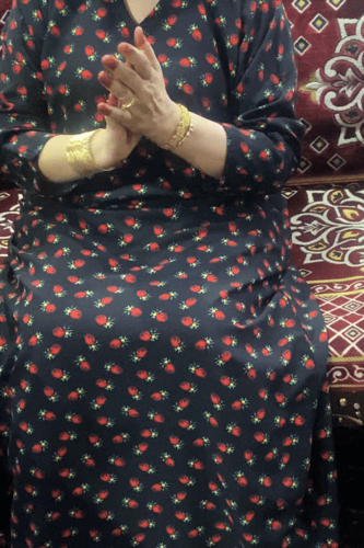 جلابيه وسروال داخلي طويل واسع بكرسي .طقم قطعتين