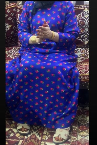 جلابيه وسروال داخلي طويل واسع بكرسي طقم قطعتين