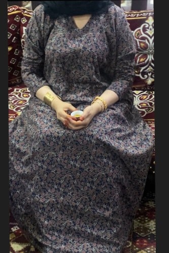 جلابيه وسروال داخلي طويل واسع بكرسي .طقم قطعتين