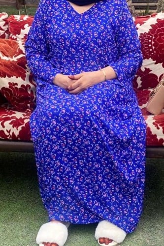 جلابيه وسروال داخلي طويل واسع بكرسي .طقم قطعتين