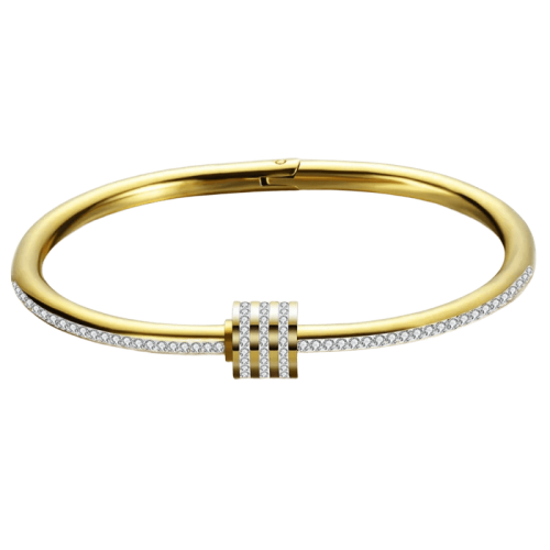 سوار كريستال فاخر مطلي بالذهب