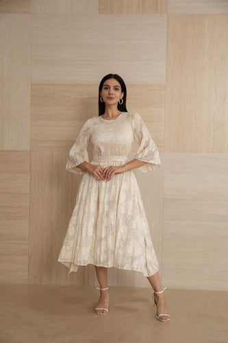 فستان سكري ميدي بيليسيه