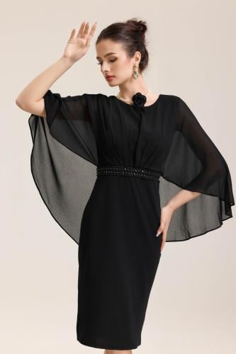 فستان اسود قصير اكسسوار