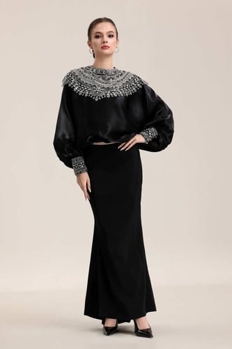 تنورة كريب سمكة سحاب تحت