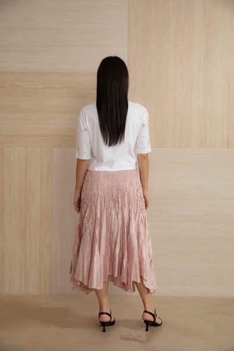 تنورة ميدي حرير كراش