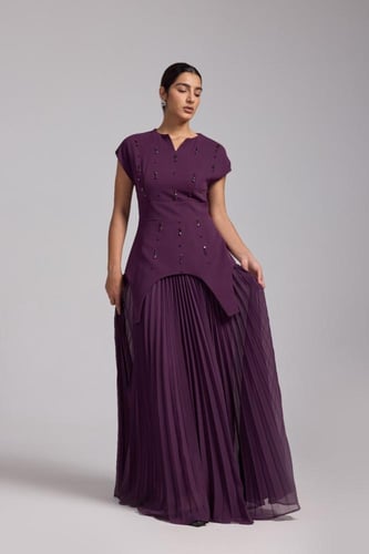 فستان موف كت سهرة مفصص