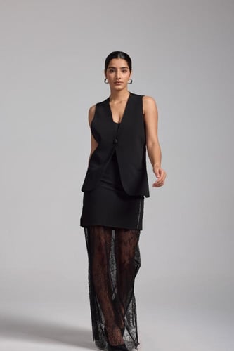 طقم اسود كت أنيق