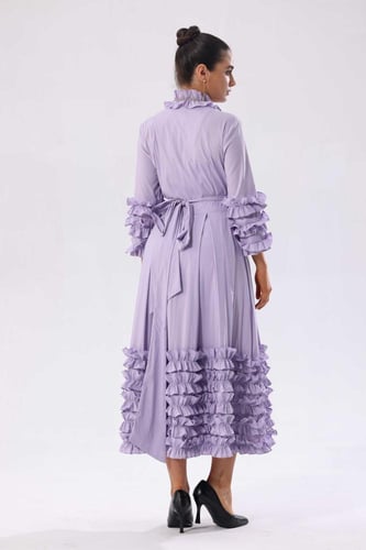 فستان تفته لف كرانيش موف فاتح